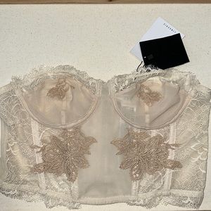 zara sheer lingerie top